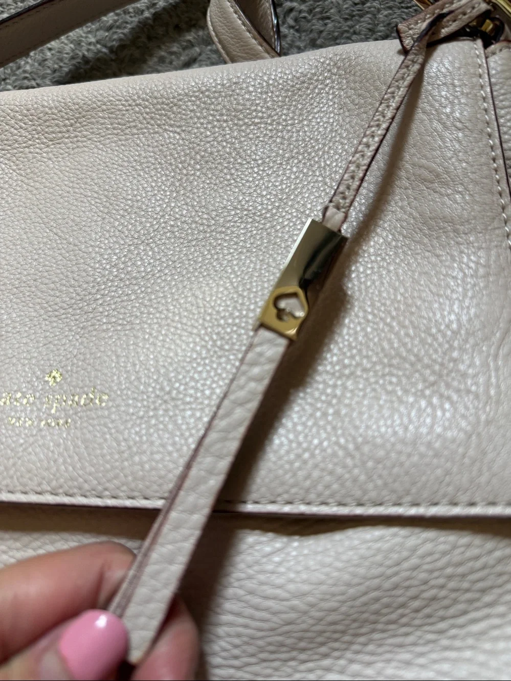 Kate Spade Soft Pink Leather Shoulder/Crossbody Bag
